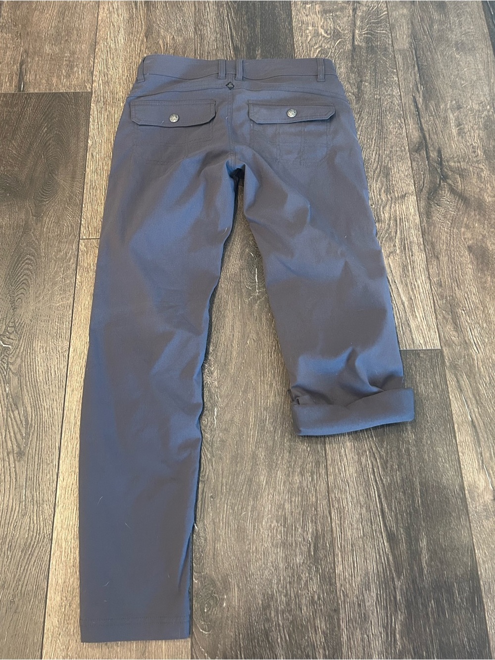 prAna Halle Pant Sz 4 Short Charcoal Hiking Pants Roll-Up - Picture 4 of 10